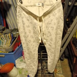 Old Navy Cream Patterned Joggers